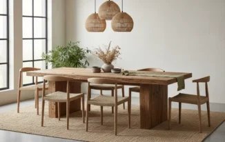 Sustainable Reclaimed Wood Dining Table for an Eco-Chic Home