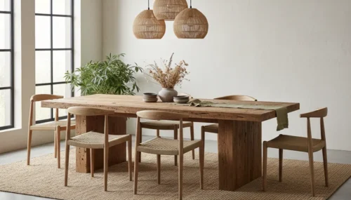 Sustainable Reclaimed Wood Dining Table for an Eco-Chic Home