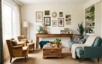 Budget-Friendly Eclectic Home Decoration Ideas for Living Rooms